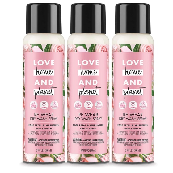 Love Home and Planet Re-Wear Dry Wash Spray 3-Pack