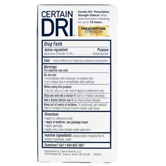 Certain Dri Prescription Strength Clinical Antiperspirant