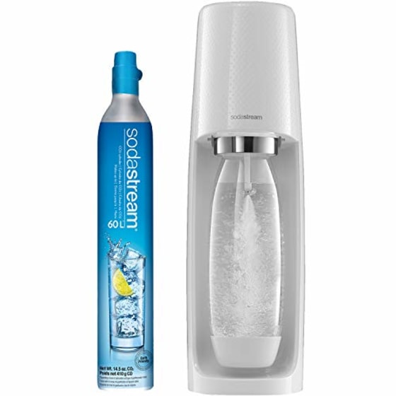 SodaStream Fizzi Sparkling Water Maker, 5.5 x 8 x 17.5 inches, White