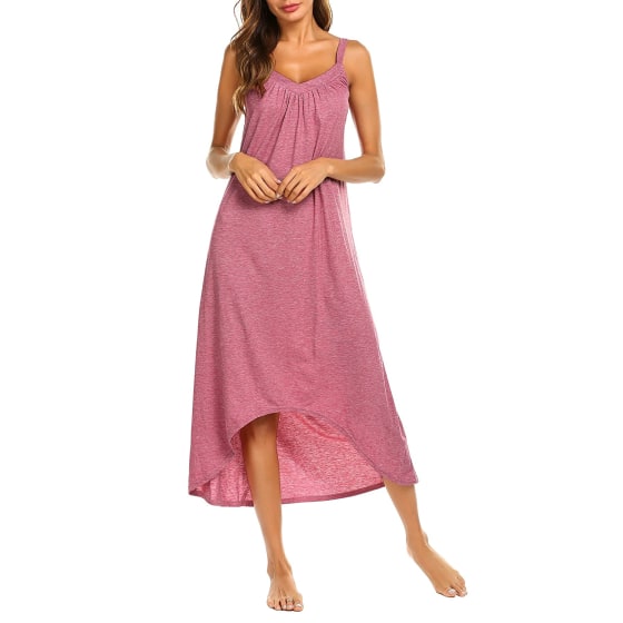 Ekouaer Sleeveless Long Nightgown