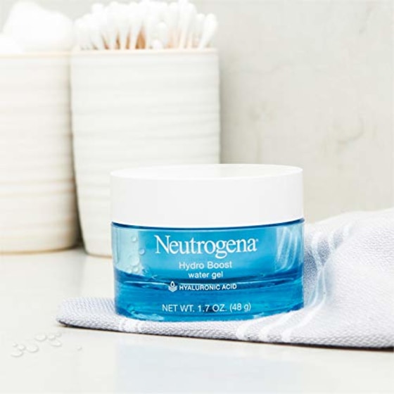 Neutrogena Hydro Boost Hyaluronic Acid Hydrating Water Gel Daily Face Moisturizer for Dry Skin, Oil-Free, Non-Comedogenic &amp; Dye-Free Face Lotion, 1.7 fl. oz