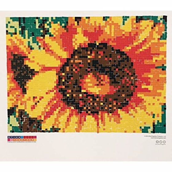 Collaborative Sticker Mosaic, Sunflower