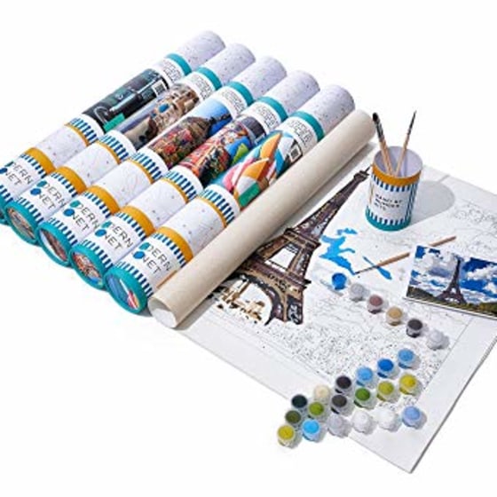 Everything Eiffel - Modern Monet Paint by Numbers Kits for Adults, 16x20