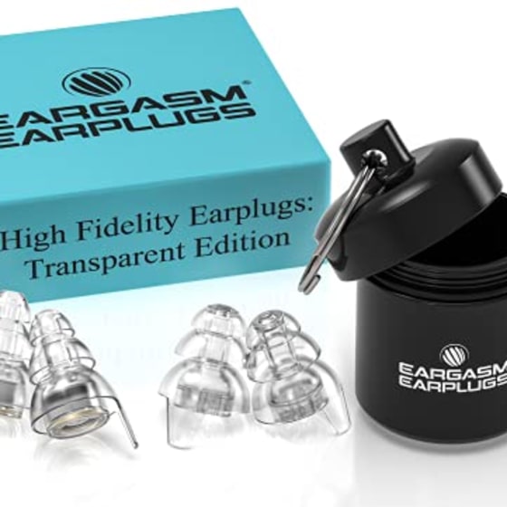 Eargasm High Fidelity Earplugs for Concerts Musicians Motorcycles Noise Sensitivity Conditions and More (Premium Gift Box Packaging) (Transparent)