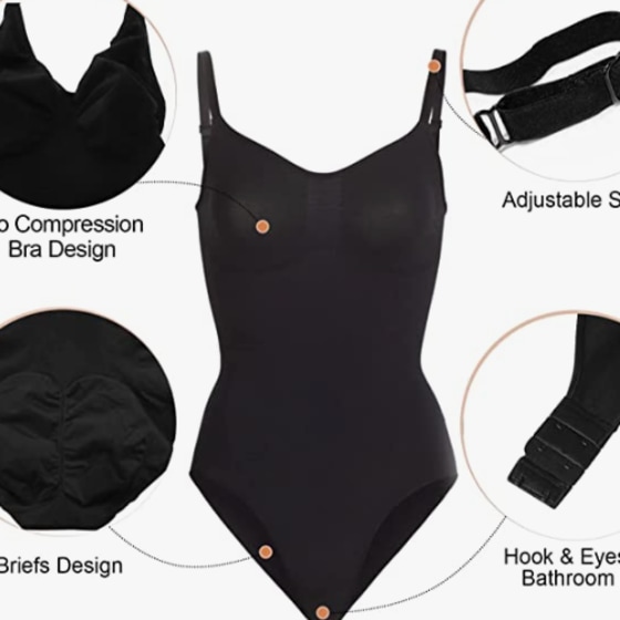 This Amazon shapewear bodysuit holds, smooths and lifts my chest