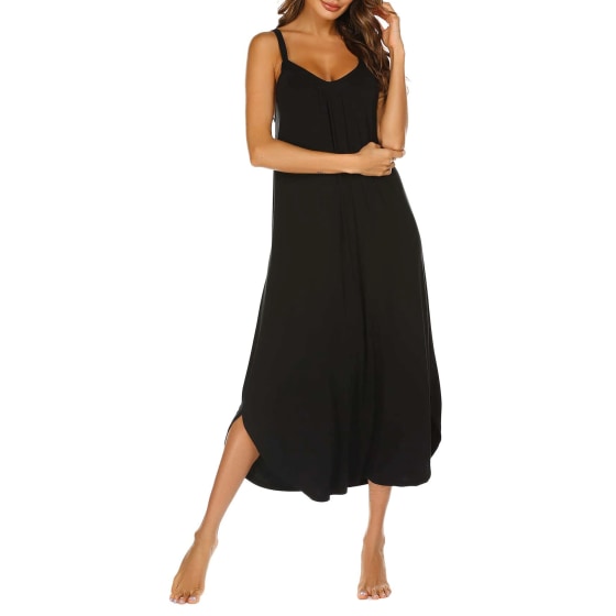 Hifzaa Cotton nightgowns for women soft sleepwear size S to 5xl, Black,  5X-Large price in Saudi Arabia,  Saudi Arabia