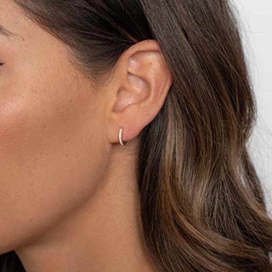 Pavoi Gold-Plated Cubic Zirconia Cuff Earrings