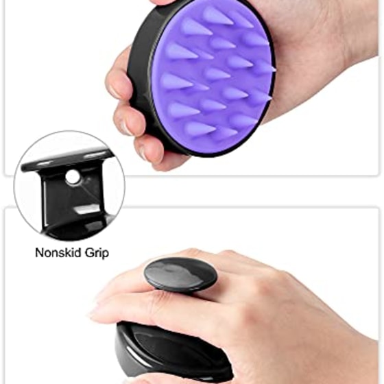 Heeta Scalp Care Hair Brush with Soft Silicone Scalp Massager