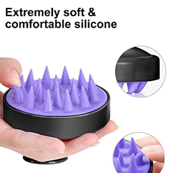 Heeta Scalp Care Hair Brush with Soft Silicone Scalp Massager