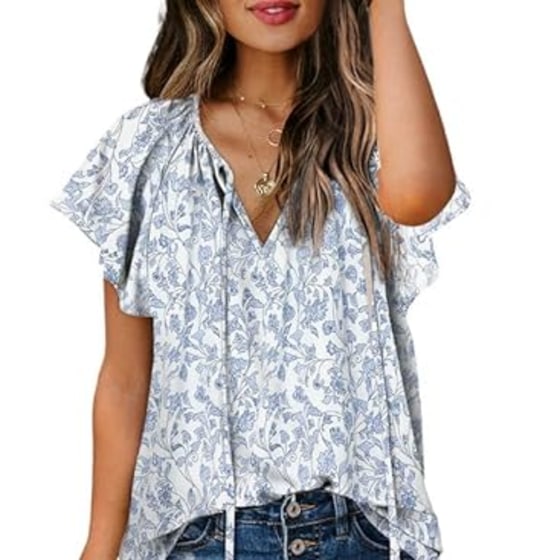 Shewin Summer Casual Loose Boho Tops