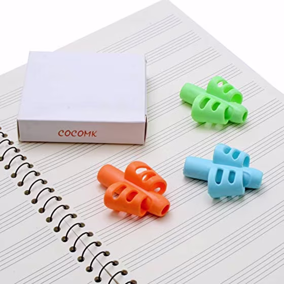 Pencil Grips - Children Pen Writing Aid Grip Set Posture Correction Tool for Kids Preschoolers Children,Hollow Ventilation (Pencil Grips 3P)
