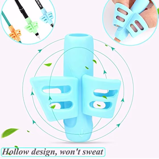 Pencil Grips - Children Pen Writing Aid Grip Set Posture Correction Tool for Kids Preschoolers Children,Hollow Ventilation (Pencil Grips 3P)