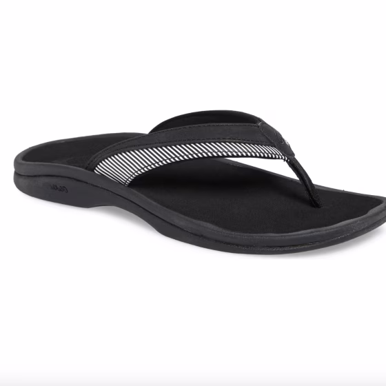 OLUKAI Women's Ohana Sandal, Sea Glass/Black, 7 M US