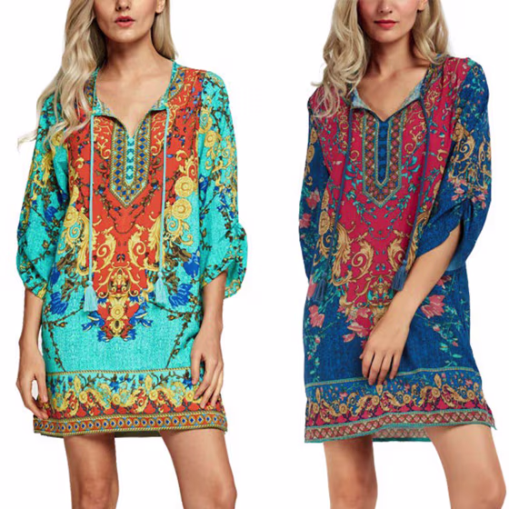 Bohemian Summer Shift Dress