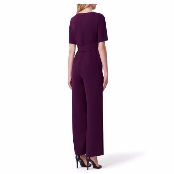 Tie Waist Crepe Jumpsuit