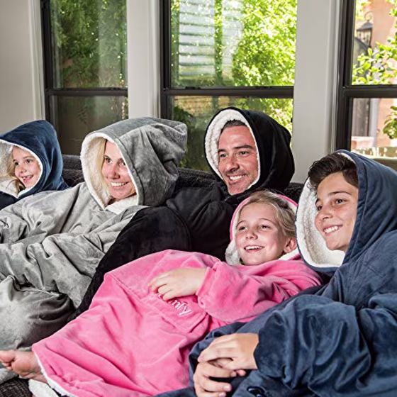Oversized Wearable Sherpa Blanket