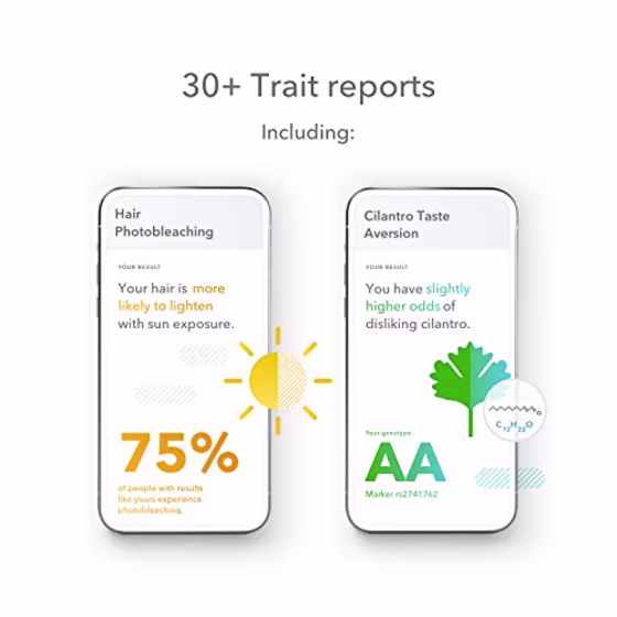 23andMe Traits + Ancestry DNA Test