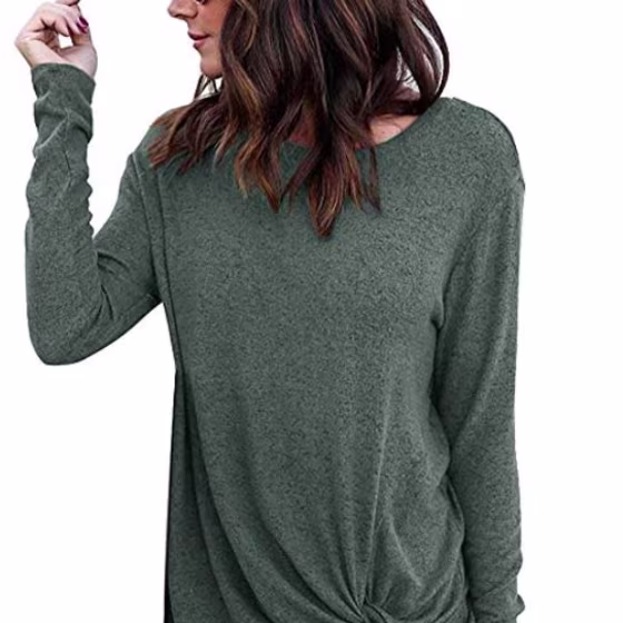 Yidarton Women's Twist Knot Tunic T-Shirt
