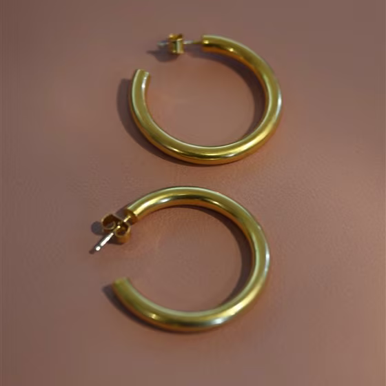 Chunky Medium Hoop Earrings