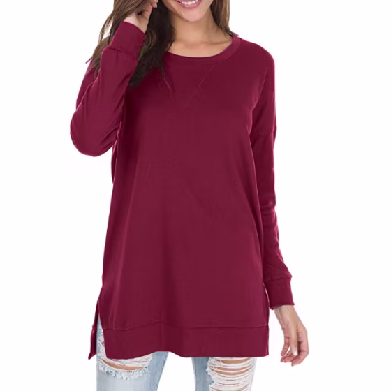Levaca Long-sleeved Tunic Top
