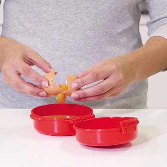Sistema Microwave Cookware Easy Eggs, Red, 9.16 Oz/271 ml