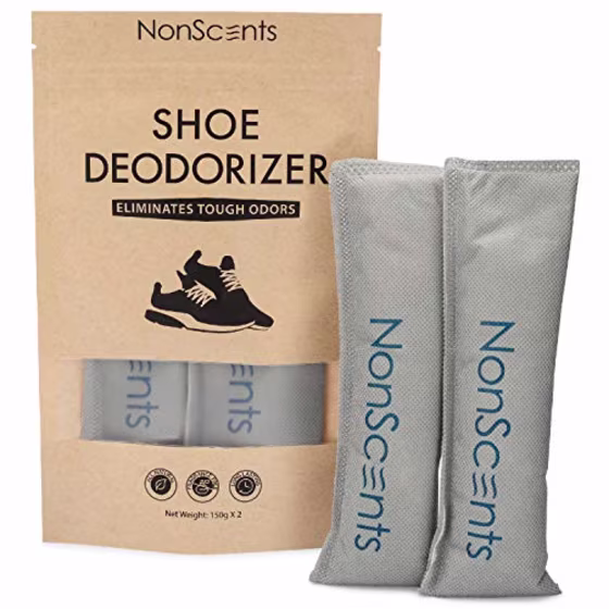 NonScents Shoe Deodorizer - Odor Eliminator, Freshener for Sneakers, Gym Bags, and Lockers