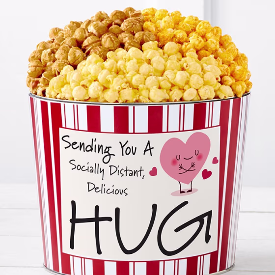Tins With Pop Socially Distant Hug Heart