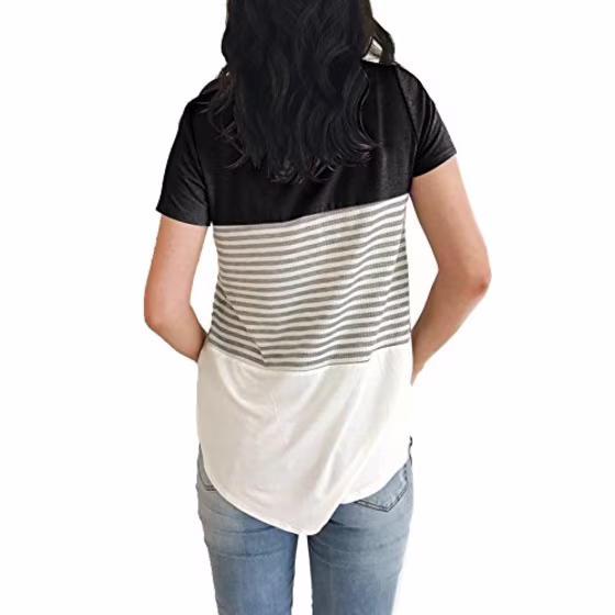 YunJey Colorblock Stripe T-shirt