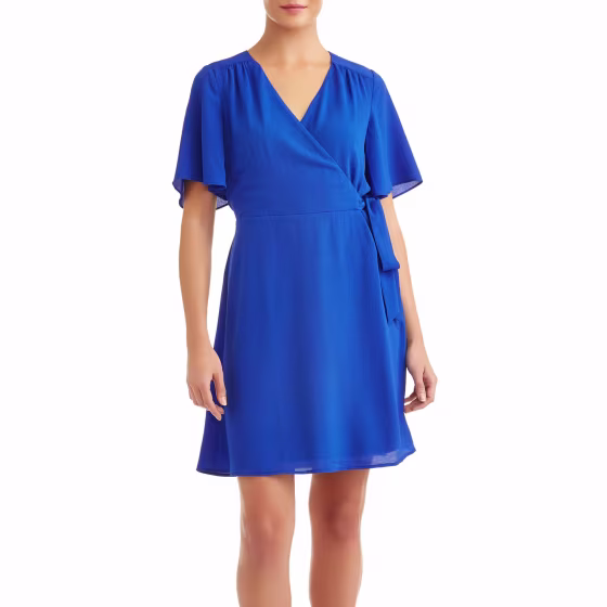 Time and Tru Women's Woven Wrap Dress