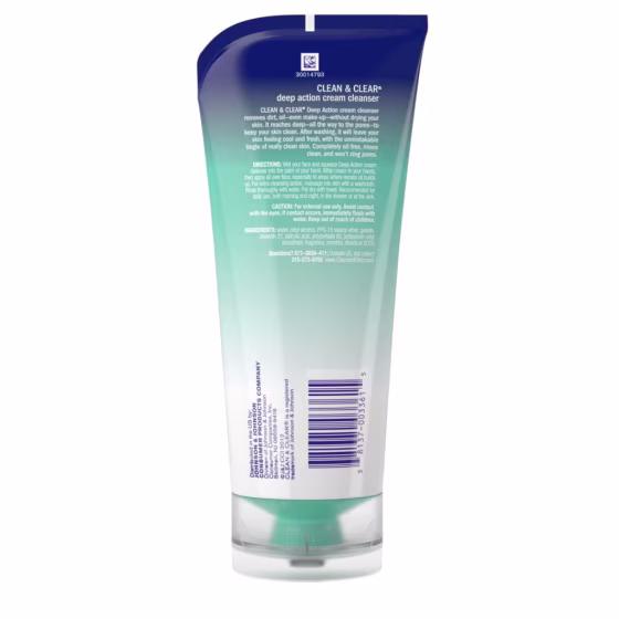 Clean & Clear Deep Action Cream Facial Cleanser