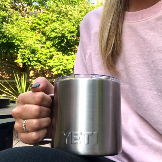 YETI Rambler 14 oz Stainless Steel Vacuum Insulated Mug with Lid, Stainless
