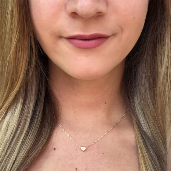 Fettero Initial Heart Necklace