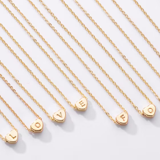 Fettero Initial Heart Necklace