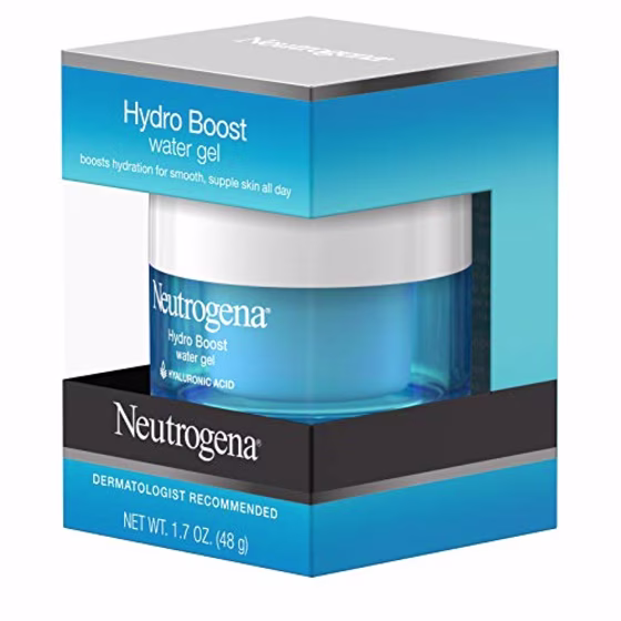 Neutrogena Hydro Boost Hyaluronic Acid Hydrating Water Gel Daily Face Moisturizer for Dry Skin, Oil-Free, Non-Comedogenic & Dye-Free Face Lotion, 1.7 fl. oz