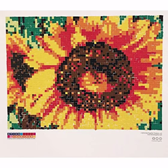 Collaborative Sticker Mosaic, Sunflower