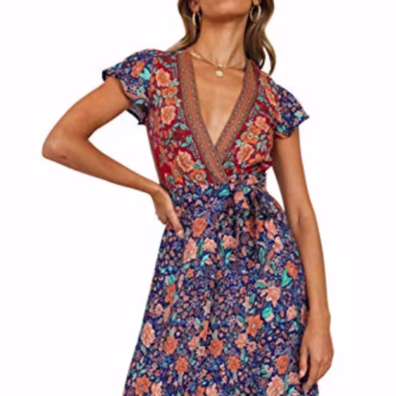 Bohemian Floral Maxi Dress