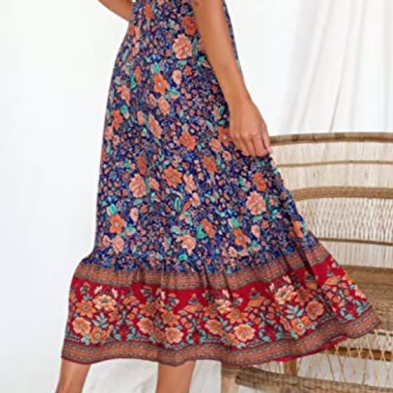 Bohemian Floral Maxi Dress