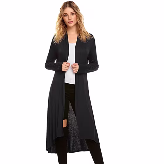 POGTMM Open-Front Drape Lightweight Duster