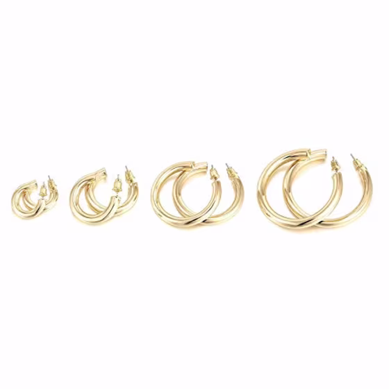 Pavoi 14K Gold Chunky Open Hoop Earrings