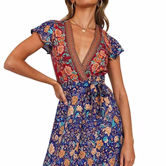 Bohemian Floral Maxi Dress
