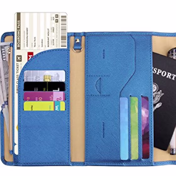RFID-Blocking Passport Holder + Travel Wallet