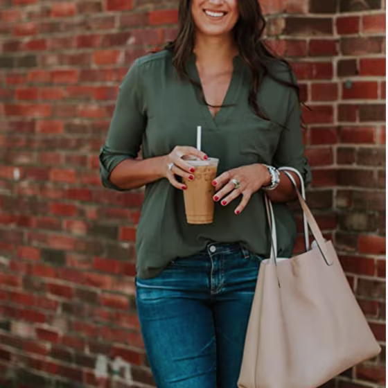 Evelust Roll Tab Sleeve Tunic