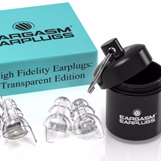 Eargasm High Fidelity Earplugs for Concerts Musicians Motorcycles Noise Sensitivity Conditions and More (Premium Gift Box Packaging) (Transparent)