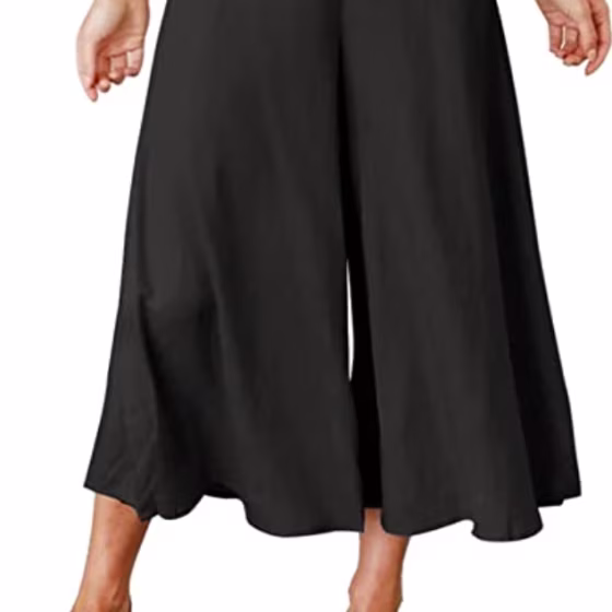 ROYLAMP Women's Summer 2 Piece Outfits Round Neck Crop Basic Top Cropped Wide Leg Pants Set Jumpsuits Light Green XS
