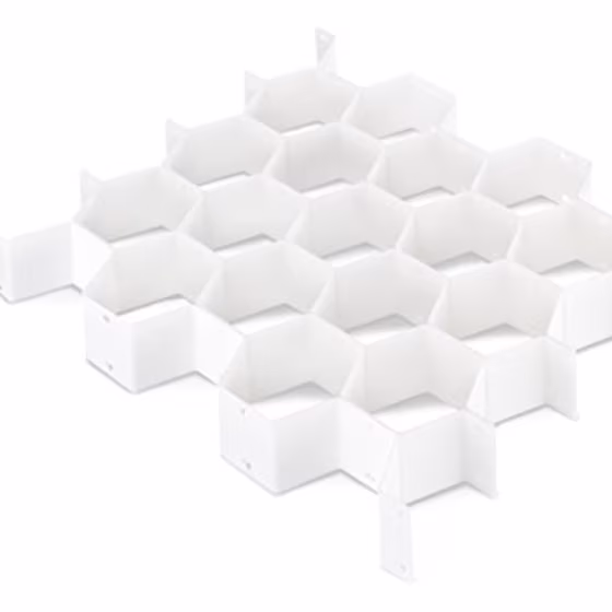 Whitmor 6025-3928 Honeycomb Drawer Organizer, White