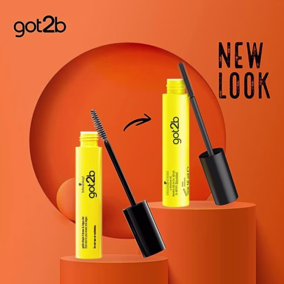 Got2B Schwarzkopf Glued for Brows & Edges 2 in 1 Wand Gel, For Laying Edges and Styling Brows, 72hr Hold, No White Residue or Stickness, Vegan, Silicone Free, Alcohol Free, 16 ml (Pack of 1)