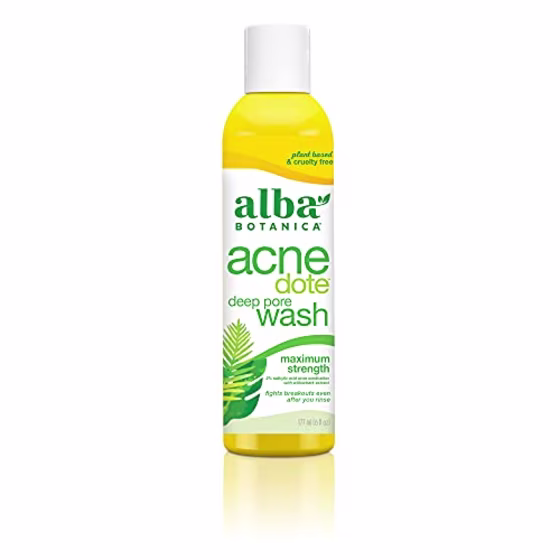 Alba Botanica Acnedote Maximum Strength Deep Pore Wash, 6 Oz