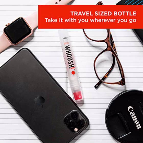 WHOOSH! Screen Cleaner Kit - [3.4oz +0.8oz] Best for - Smartphones, iPhone, iPads, Eyeglasses, e-Readers, Laptop, TV Screen Cleaner, and Computer Monitor- 3 Premium Cloths Included