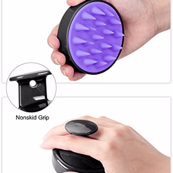 Heeta Scalp Care Hair Brush with Soft Silicone Scalp Massager
