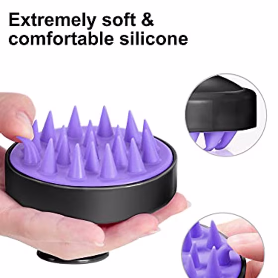 Heeta Scalp Care Hair Brush with Soft Silicone Scalp Massager